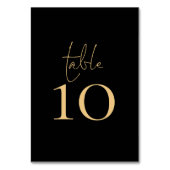 Classy zwart gouden script bruiloft kaart (Voorkant)