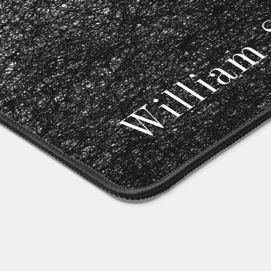 Classy zwart grafiet potlood getekend bureaumat (Hoek)