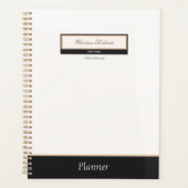 Classy zwart ivoor bedrijf planner (Voorkant)