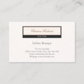 Classy zwart ivoor dank u visitekaartje (Achterkant)