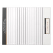 Classy zwart ivoor gevoerd notitieblok (Voorkant)