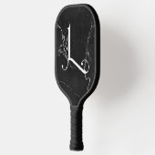 Classy zwart marmer decoratief L gepersonaliseerd Pickleball Paddle (Links)