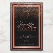 Classy Zwart Product Verpakkingslabels Roos Gold Voedselcontainer Etiket (Enkel label)