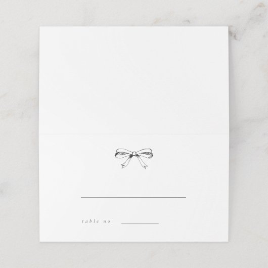 Classy zwart  strik bruiloft escort Kaarten Plaatskaartje (Buitenkant ongevouwen)