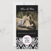 Classy zwart-wit Bewaar de datum fotokaart Save The Date (Voorkant)
