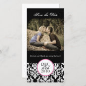 Classy zwart-wit Bewaar de datum fotokaart Save The Date (Voorkant / Achterkant)