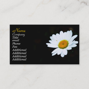 Classy zwart-wit Daisy Visitekaartjes