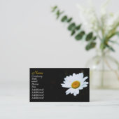 Classy zwart-wit Daisy Visitekaartjes (Staand voorkant)