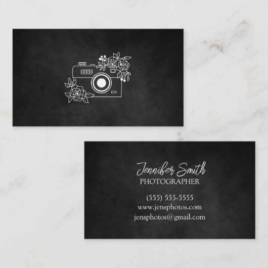 Classy zwart-wit fotograaf Visitekaartje (Voorkant / Achterkant)