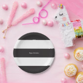 Classy zwart-wit gestreept papier Bord (Feest)