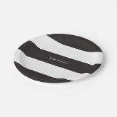 Classy zwart-wit gestreept papier Bord (Gekanteld)