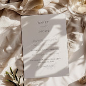 Classy zwart-wit kalligrafie bruiloft kaart