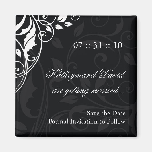 Classy zwart-wit magneet (Voorkant)