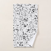 Classy Zwart Wit Marmer Terrazzo Bad Handdoek (Handdoek)