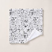 Classy Zwart Wit Marmer Terrazzo Bad Handdoek (Wasdoekje)