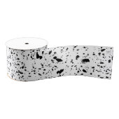 Classy Zwart Wit Marmer Terrazzo Grosgrain Lint (Spoel)