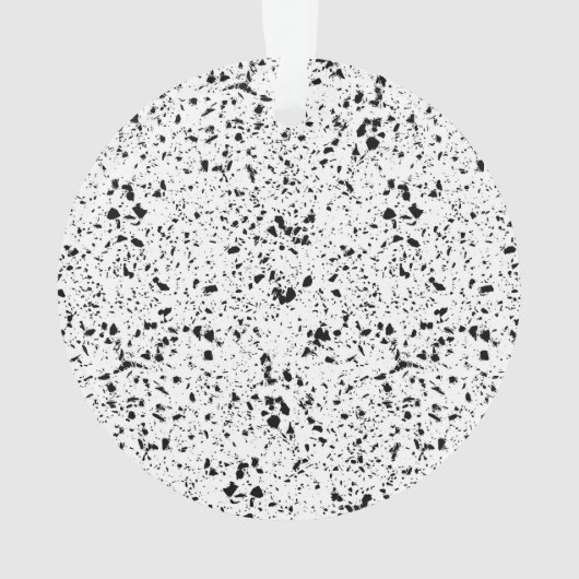 Classy Zwart Wit Marmer Terrazzo Ornament (achterkant)