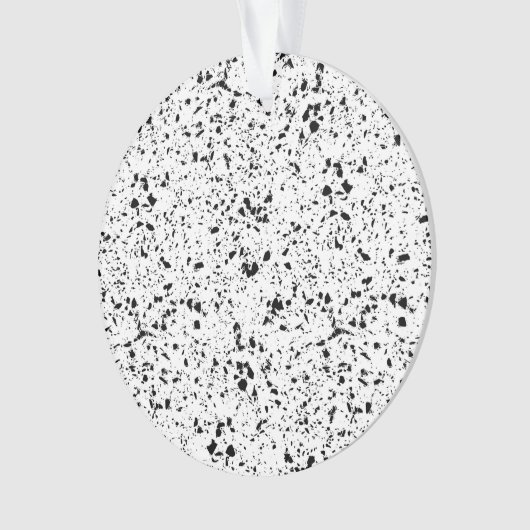 Classy Zwart Wit Marmer Terrazzo Ornament (voorkant)