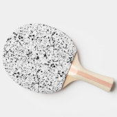 Classy Zwart Wit Marmer Terrazzo Tafeltennisbatje (Zijkant)