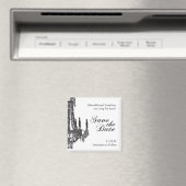 Classy Zwart-wit Save the Date Magnet (Insitu (Vaatwasser))