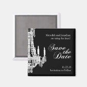 Classy Zwart-wit Save the Date Magnet (Voorkant / Achterkant)