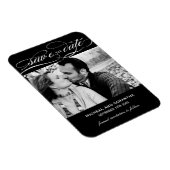 Classy Zwart-wit Save the Date Magnets Magneet (Rechterzijde)