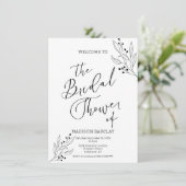 Classy zwart-wit Vrijgezellenfeest Kaart (Staand voorkant)