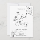 Classy zwart-wit Vrijgezellenfeest Kaart (Voorkant)