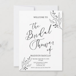 Classy zwart-wit Vrijgezellenfeest Kaart