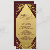 Clasy Gold Geometric op Bourgogne Menu (Voorkant / Achterkant)