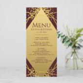 Clasy Gold Geometric op Bourgogne Menu (Staand voorkant)