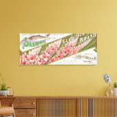 Clatsop County, Oregon - Gladiola Salmon Label Canvas Afdruk (Insitu (Woonkamer))