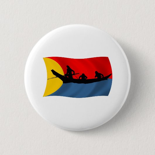 Clatsop Stam Vlag Knop Ronde Button 5,7 Cm (Voorkant)
