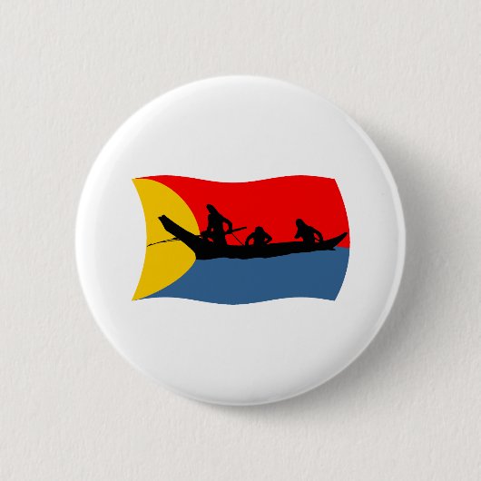 Clatsop Stam Vlag Knop Ronde Button 5,7 Cm (Voorkant)