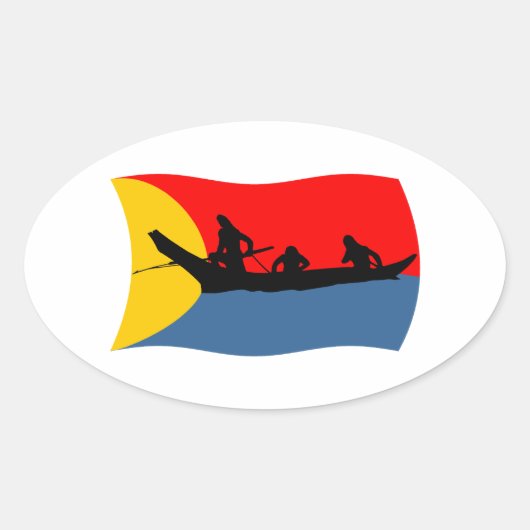 Clatsop Stam Vlag Sticker (Voorkant)