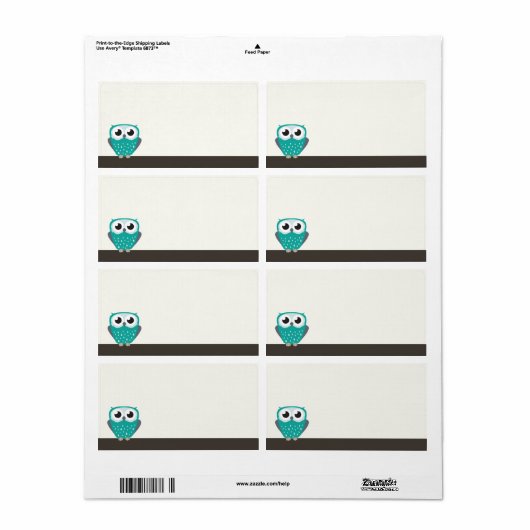 Claude de Kleine Uil | Blanco verzendlabels Etiket (Full Sheet)