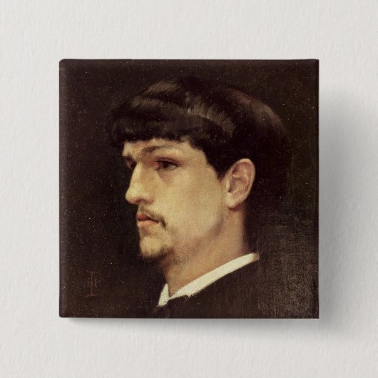 Claude Debussy 1886 Vierkante Button 5,1 Cm (Voorkant)