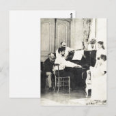 Claude Debussy ao piano no ver?o de 1893 Briefkaart (Voorkant / Achterkant)