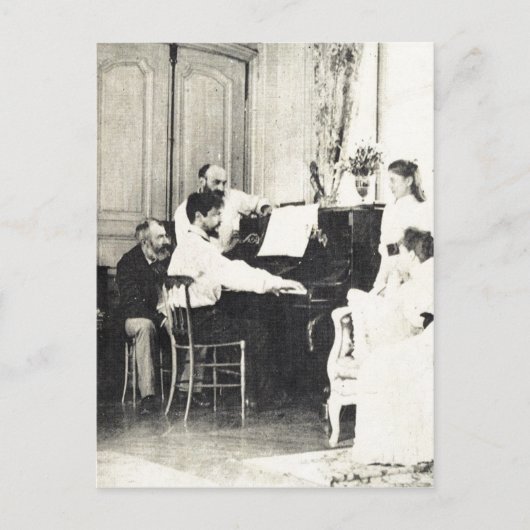 Claude Debussy ao piano no ver?o de 1893 Briefkaart (Voorkant)