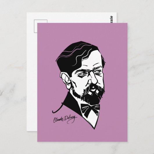 Claude Debussy Briefkaart (Voorkant / Achterkant)