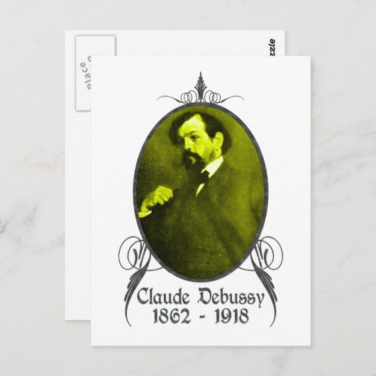 Claude Debussy Briefkaart (Voorkant / Achterkant)