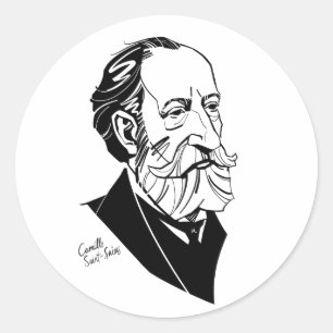 Claude Debussy Classic Round Sticker