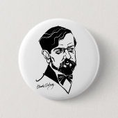 Claude Debussy Ronde Button 5,7 Cm (Voorkant)