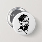 Claude Debussy Ronde Button 5,7 Cm (Voorkant /achterkant)
