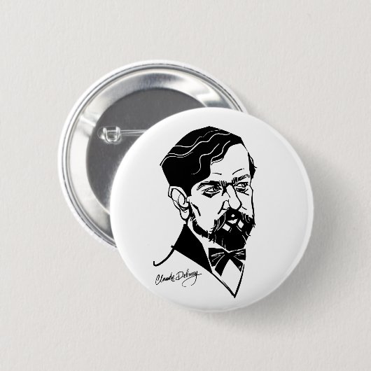 Claude Debussy Ronde Button 5,7 Cm (Voorkant /achterkant)