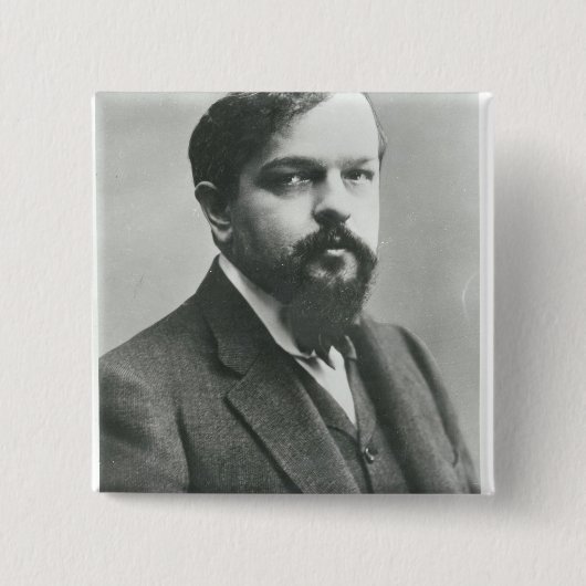 Claude Debussy Vierkante Button 5,1 Cm (Voorkant)