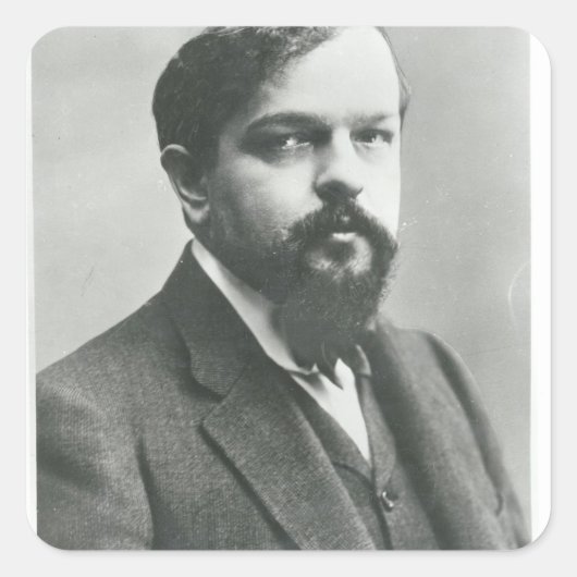 Claude Debussy Vierkante Sticker (Voorkant)