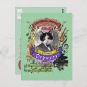 Claude Depussy Funny Cat Animal Composer Debussy Briefkaart (Voorkant / Achterkant)