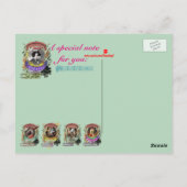 Claude Depussy Funny Cat Animal Composer Debussy Briefkaart (Achterkant)