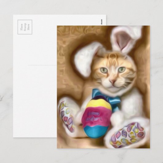 Claude Easter Bunny Feestdagenkaart (Voorkant / Achterkant)